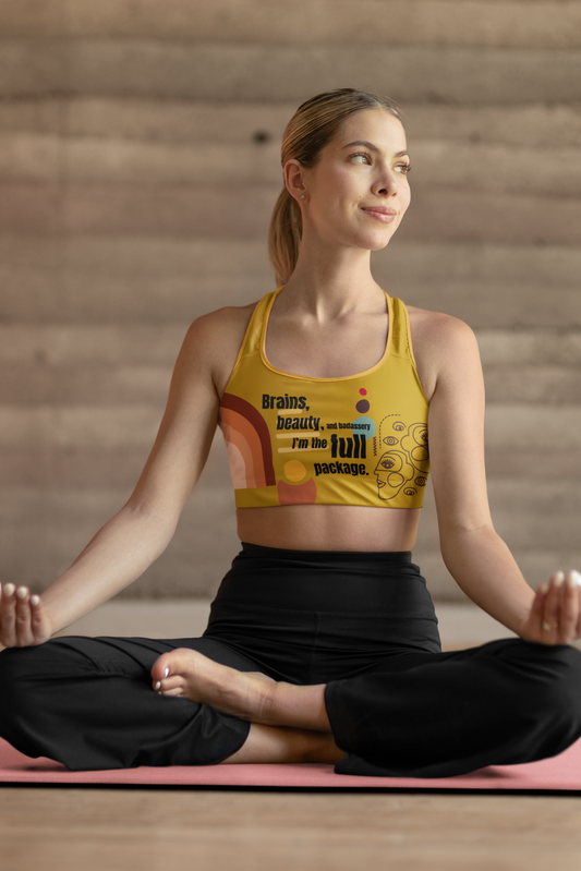 I'm Full Package | Strong Feminist Sports Bra