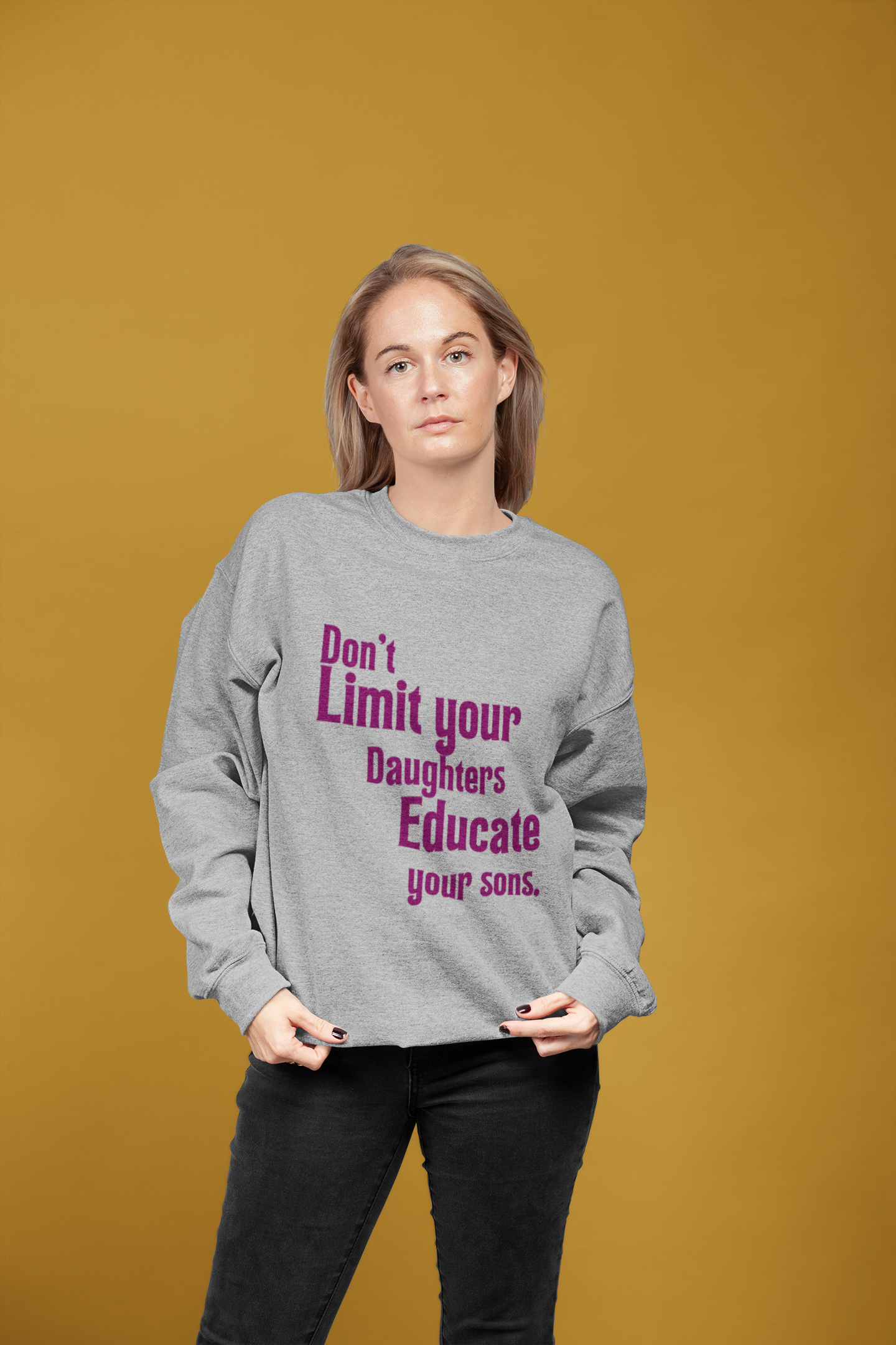 Educate your sons-Bold Comfort Unisex Sweatshirt