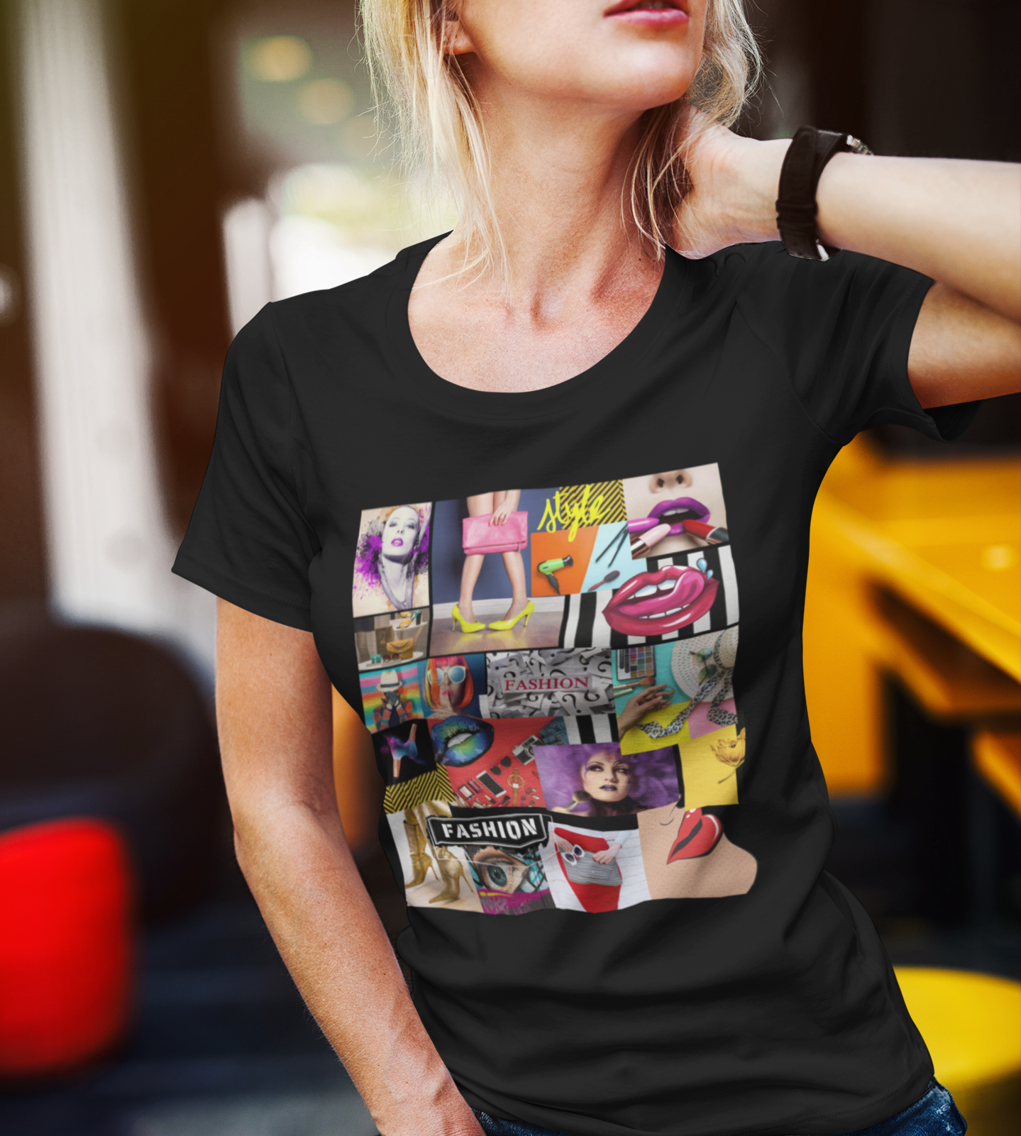Women Graffiti Art Style Unique T-shirt-Strong Women T-Shirts