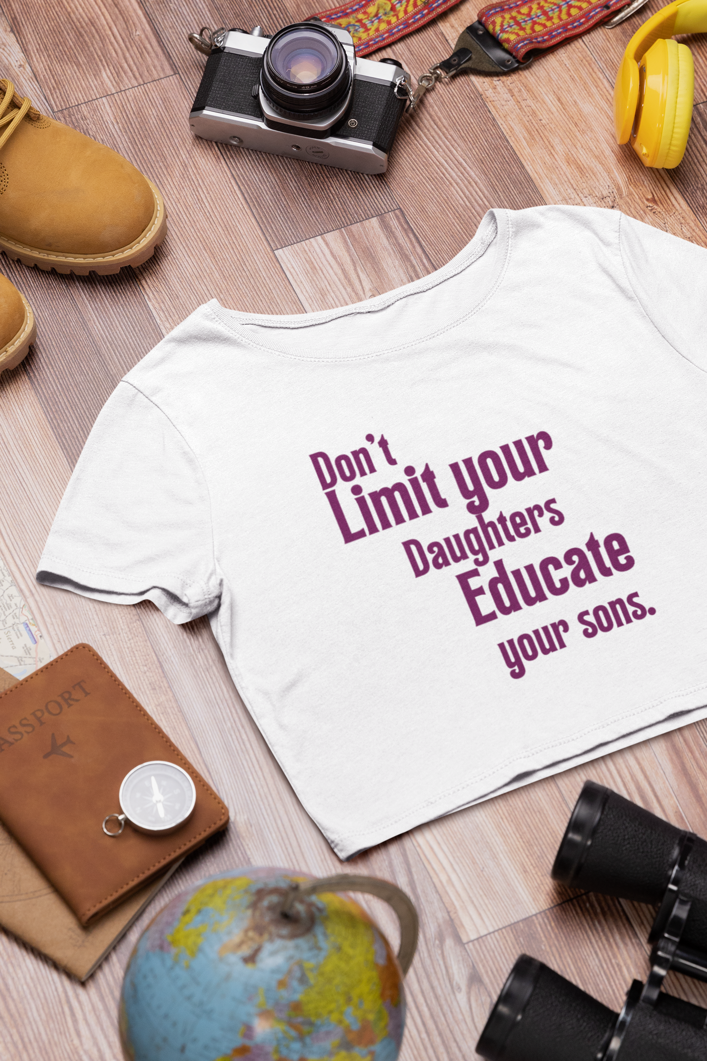 Don't Limit Your Daughters | Feminist Women's Crop Top